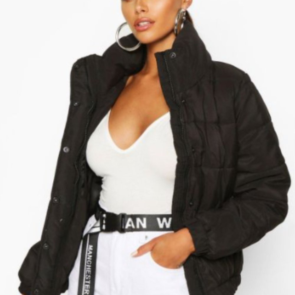 Black Puffer Jacket - Picture 2 of 4